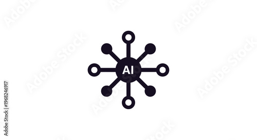 Artificial Intelligence Network - A Modern Digital Technology Concept.