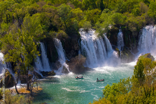 Vászonkép Kravica Falls is a large tuff waterfall on the Trebižat River in the karst region of Herzegovina, Bosnia and Herzegovina