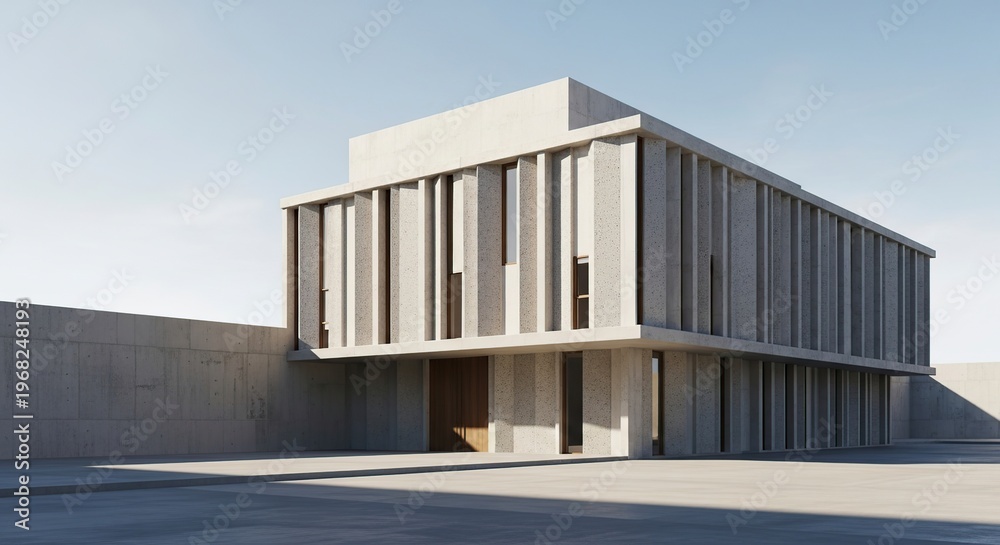 Fototapeta premium Modern Architectural Design - A Contemporary Building Structure.