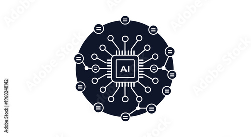 Artificial Intelligence Chip Design - Futuristic AI Technology Concept.