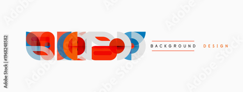 Abstract geometric shapes, vibrant colors, layered design. Modern background element for various projects, clean aesthetic.