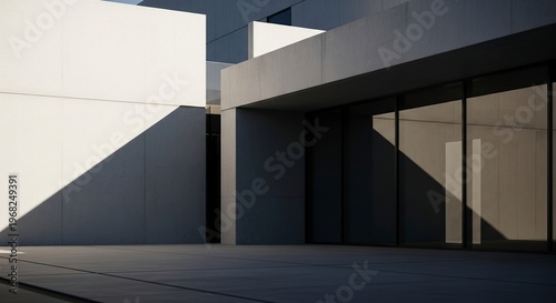 Modern Architectural Design - Geometric Forms and Shadows.
