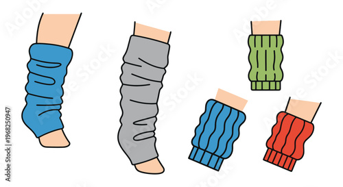 Leg warmers Line art vector creative clean illustration