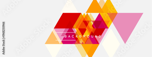 Abstract geometric shapes overlap, creating vibrant colorful background. Text reads background within design.