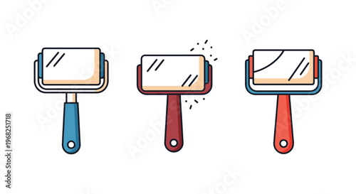 Lint Roller Line art vector abstract minimal creative illustration