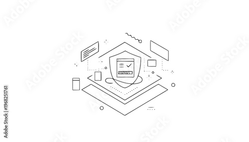 Computer Security System Protection Concept.