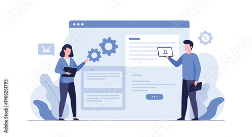 Business Team Working Together on Website Development and Design.