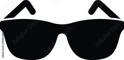 Silhouette classic sunglasses icon for stylish fashion accessories and summer vector illustration