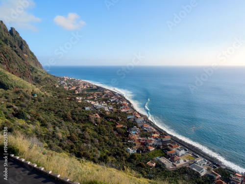 View on the coastal village 