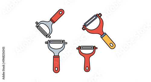 Julienne Peeler Line art clean minimal shapes vector