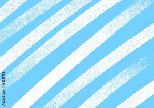 水色と白の手書き風斜めストライプ背景