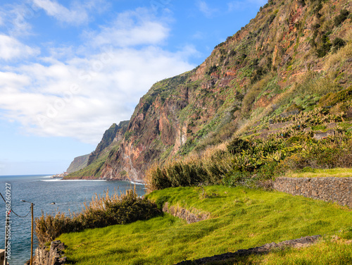 Dramatic Cliffs and Atlantic Coast at Jardim do Mar (Madeira Portugal)