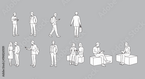 Everyday Life People CAD – Garden & Park Silhouette Vector Pack