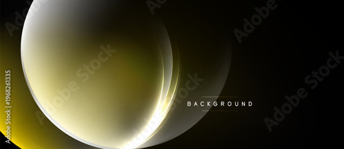 Abstract golden lines overlap black space. Soft glow creates modern background, suitable for design projects. Minimalist aesthetic.