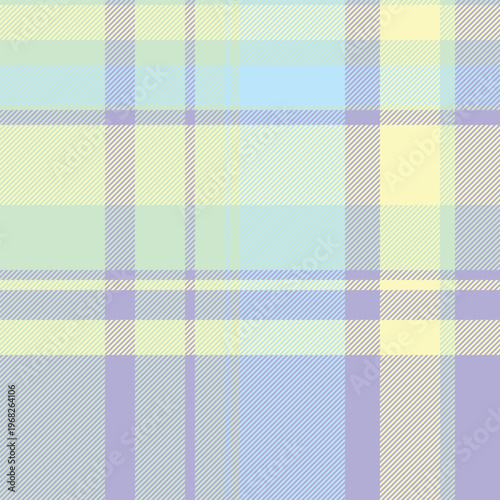 Faded background pattern tartan, horizon plaid check seamless. Ragged textile fabric vector texture in light and indigo colors.