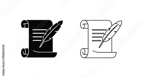 Crafting the Perfect Parchment Scrolls & Quill Stationery Essentials Vector