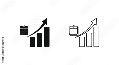 Investment Growth & Stock Market Success Strategies Vector