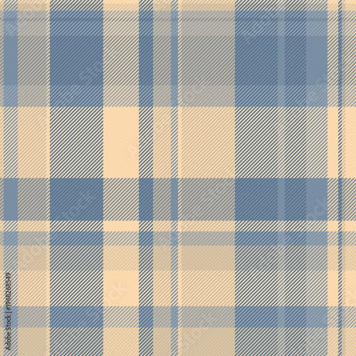 Internet textile pattern vector, customized tartan check fabric. 60s plaid texture background seamless in pastel and light colors.
