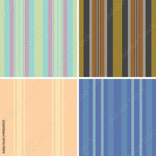Autumn themed striped pack inspired warm colors. The set supports fall promotions and invitations. Seamless lines vectors feel cozy.