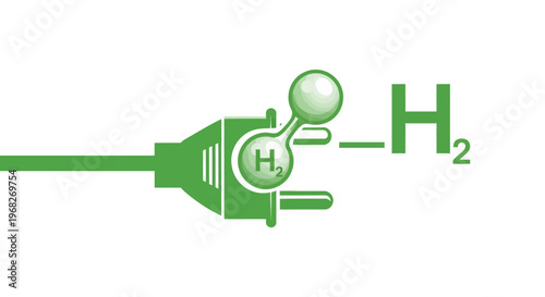 Green energy hydrogen power socket.