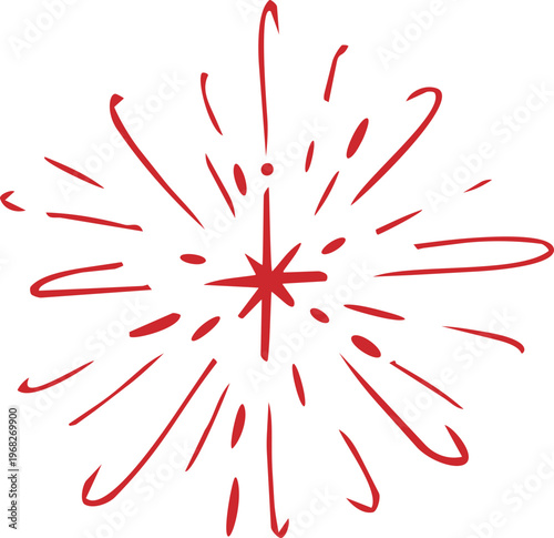 Crayon firework spark confetti and pastel stars,  chalk texture burst firecracker.