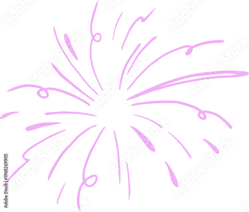 Crayon firework spark confetti and pastel stars,  chalk texture burst firecracker.