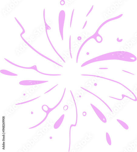 Crayon firework spark confetti and pastel stars,  chalk texture burst firecracker.