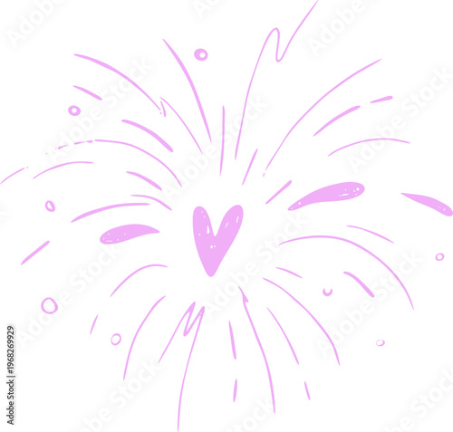 Crayon firework spark confetti and pastel stars,  chalk texture burst firecracker.