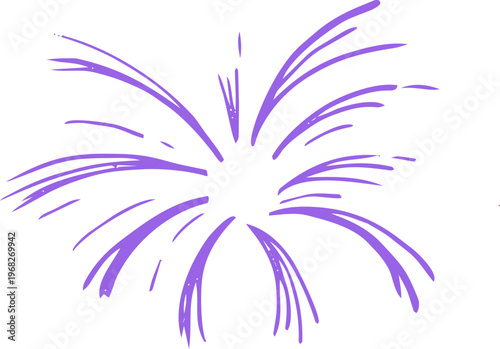 Crayon firework spark confetti and pastel stars,  chalk texture burst firecracker.