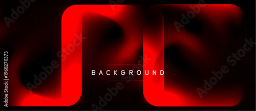 Abstract red design. Dynamic shapes overlap black space. Text reads background. Modern aesthetic, vibrant colors, sleek presentation.
