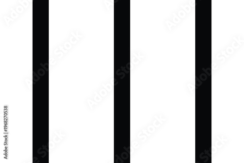 Simple geometric pattern featuring three black vertical stripes against a white background. Clean, versatile, and modern. Useful for design, web backgrounds,  graphic elements.