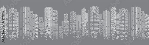 building with black dot  , tower , landscape , city vector design 