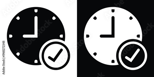 Clean vector icon of a clock with a cross mark badge. Used to signify late tasks, time errors, rejected schedules, or unavailable time slots in a professional UI style.