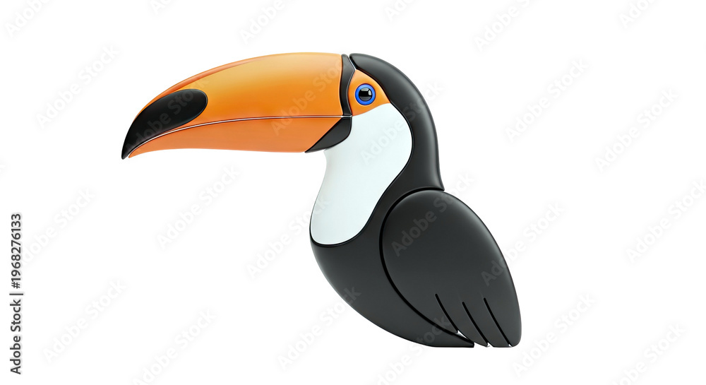 Naklejka premium Stylized Toucan Illustration