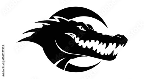 Fierce Alligator Head Logo Design.