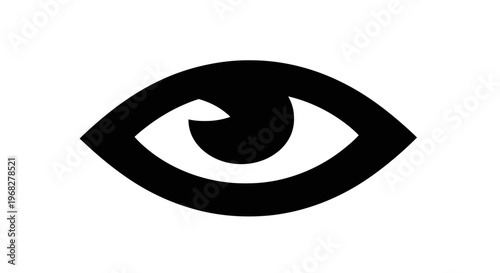Minimalist Eye Icon Representing Vision and Sight.