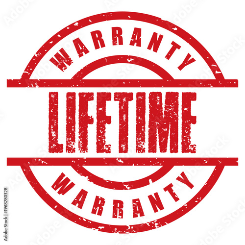 Lifetime warranty grunge stamp or seal vector illustration