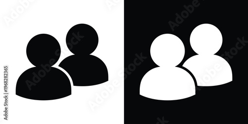 Teamwork solid icon. Bold group of people silhouette. Professional staff symbol, social community, or collective workforce representation. Vector flat design.