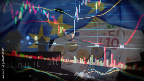 Obraz na płótnie Europe Oil prices rise as market trends fluctuate and production impacts economy