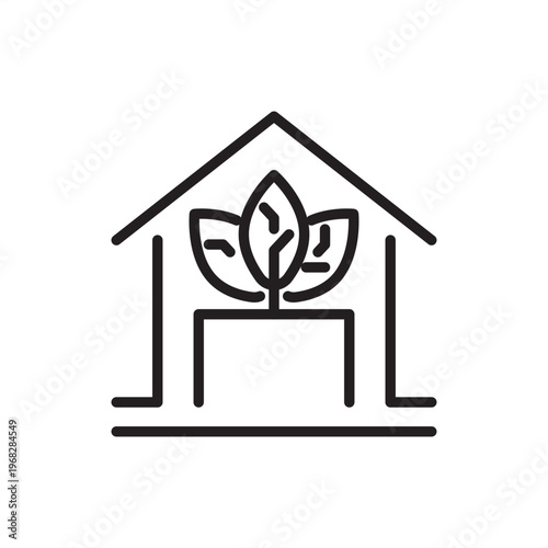 Tobacco curing barn icon symbolizing agricultural processing, representing leaf drying hardware, thermal dehydration tools, crop aging systems, farm building gear, and specialized harvest logistics.