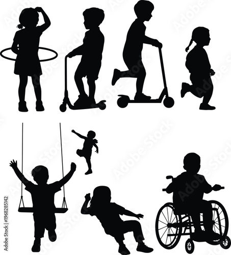 Professional business men silhouettes in formal suits standing in different poses including crossing arms holding a folder and hands in pockets for corporate concepts and leadership.