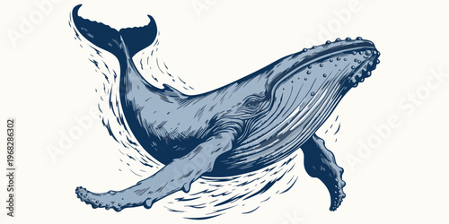 Hand drawn vector illustration of an eagle and a bird in a sketch art style featuring a nature silhouette design with sea waves and a water splash pattern.