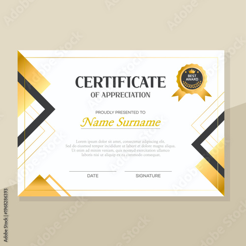 Certificate of Appreciation Image Frame