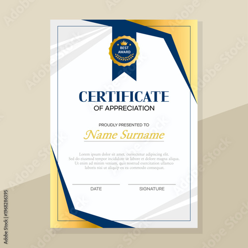 Certificate of Appreciation Image Frame