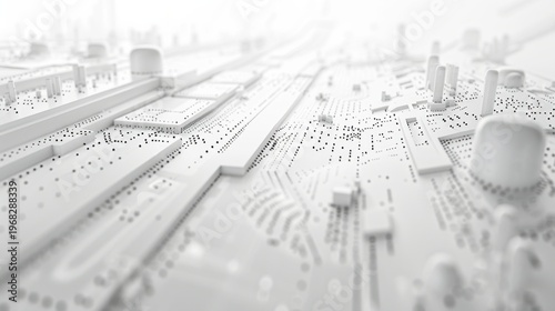 elegant minimal tech circuit background in white