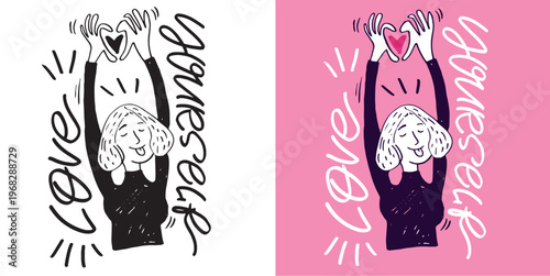 Trendy hand drawn doodle lettering quote. Lettering for t-shirt design, mug print, bag print, clothes fashion. 100% hand drawn vector image.
