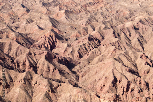 Fotografía Aerial view of the colorful Danxia landform in the Qilian Mountains, China, show