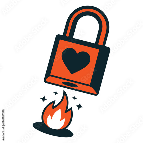 Keychain with key ring and a pendant house with heart locket, simple vector sketch in black and white