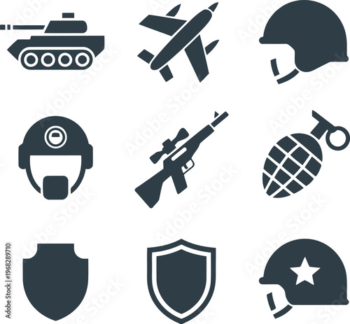 Military vector Icon set