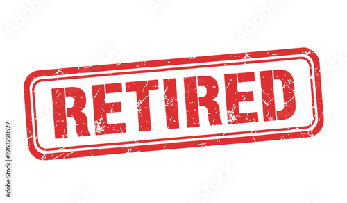 A bold red 'retired' stamp image symbolizing end of career and new beginnings